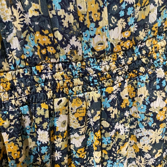 NWT Loft Floral Ruffle Midi Shirtdress - Picture 7 of 11